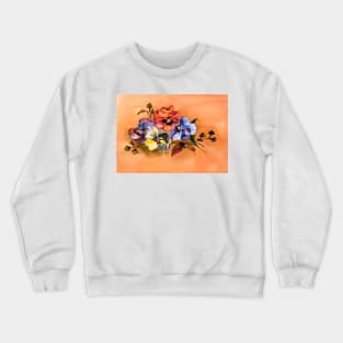 Pansies, violas, forget-me-nots Crewneck Sweatshirt